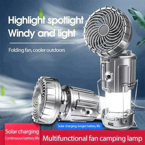 🔥Tragbare LED-Camping-Laterne mit Ventilator💡