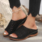 Orthopädische Damen-Sandalen aus PU-Leder mit weichem Fußbett und Fußgewölbestütze