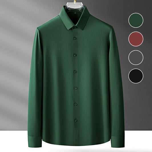 Herren bügelfreie Business-Casual-Hemden mit Stretch