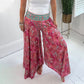 Bedruckte Hose mit elastischer Taille Leichte Hose
