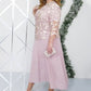 Kleid Set in großen Größen mit besticktem Überwurf