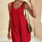 Stilvolle Damen lässig U Hals Sommerurlaub kurze Jumpsuits