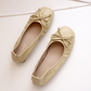 Damen Flache Slip-On Schuhe mit Schleifen-Knoten