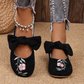 Lässige flache Slip-On-Schuhe mit Stickerei für Damen