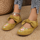 Lässige flache Slip-On-Schuhe mit Stickerei für Damen