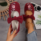 Lässige flache Slip-On-Schuhe mit Stickerei für Damen