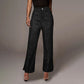 Glitzernde Damen-Hose mit weitem Bein