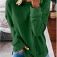 Damen Herbst- und Winteroberteile, lockeres, einfarbiges Langarm-T-Shirt