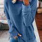 Damen Herbst- und Winteroberteile, lockeres, einfarbiges Langarm-T-Shirt