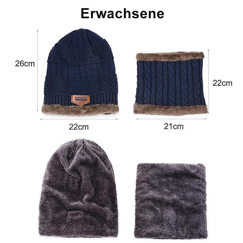 ✨Weihnachtsaktion✨Warme Strickmütze mit Schal