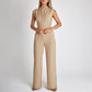 Ärmelloser Jumpsuit mit weitem Bein für Damen