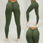 Fitness- und Yoga-Leggings für Damen mit V-Ausschnitt am Rücken