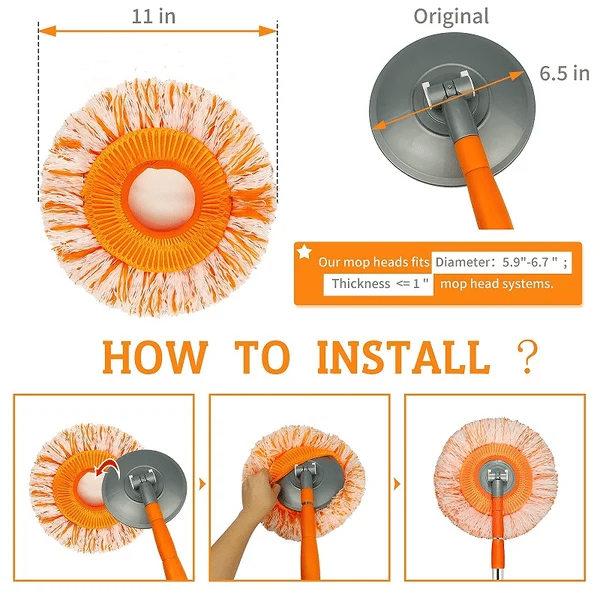 (🔥Aktion am letzten Tag) 360° drehbarer, verstellbarer Reinigungsmopp --Kaufen Sie 2 SETS GRATIS VERSAND