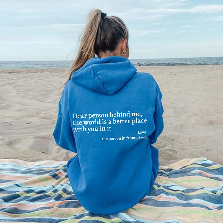 Sweatshirt 'Liebe Person hinter mir'