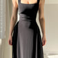 Neues Midikleid mit dicken Trägern für Frauen