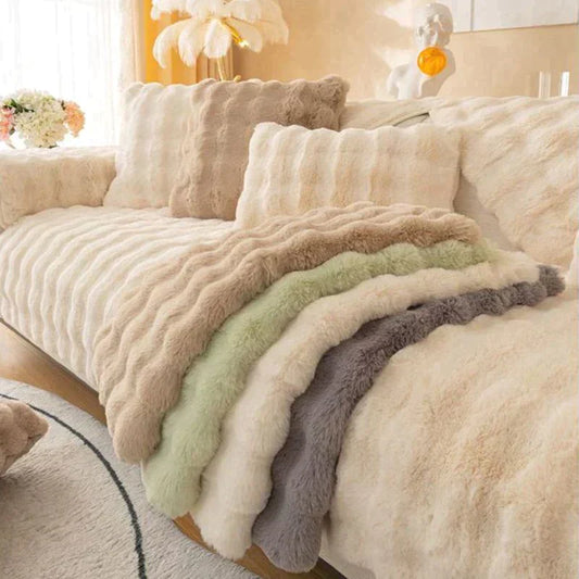 Sofaschoner aus verdicktem Kaninchenplüsch