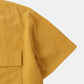 Camicia da uomo a maniche corte casual in cotone e lino tinta unita