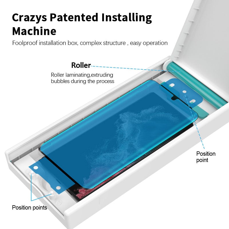 Automatisch ausrichtende Displayschutzfolie für Samsung Galaxy S23/S22/S21 Ultra 5G