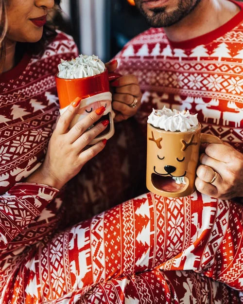 Ideales Geschenk - Weihnachtspyjama-Set für die Familie