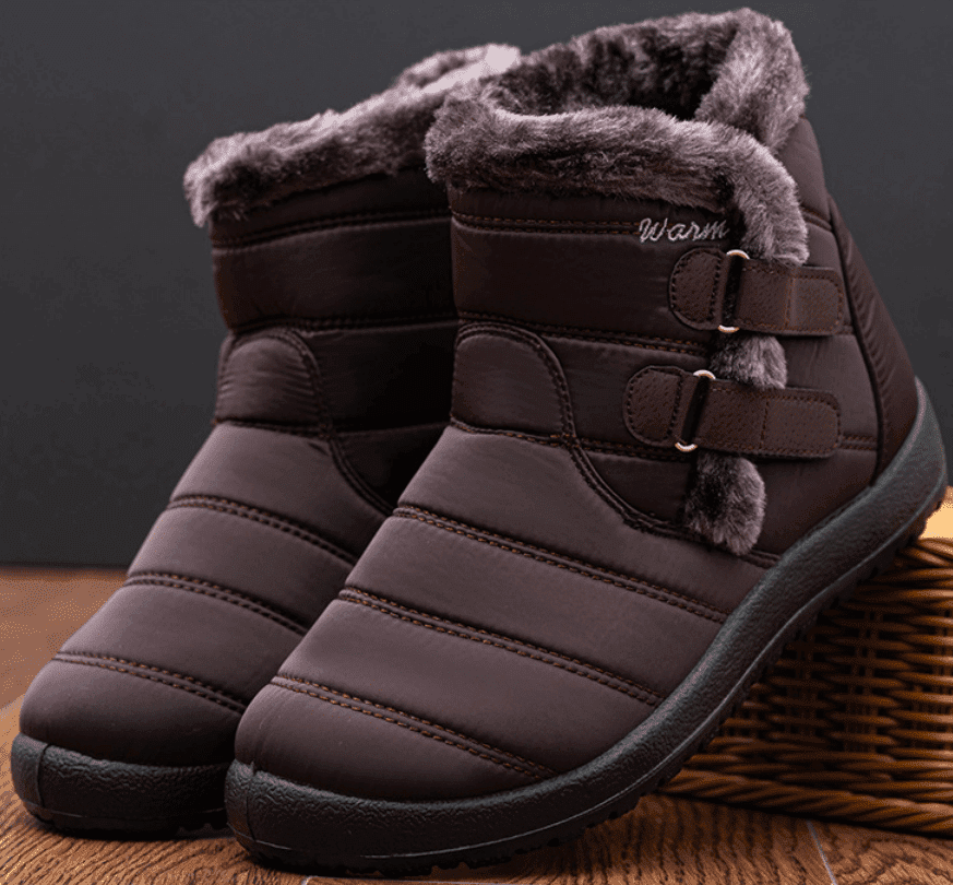 Wasserdichte Damen Schneestiefel Winterschuhe mit warmem Plüsch Fleece gefüttert Ankle Booties