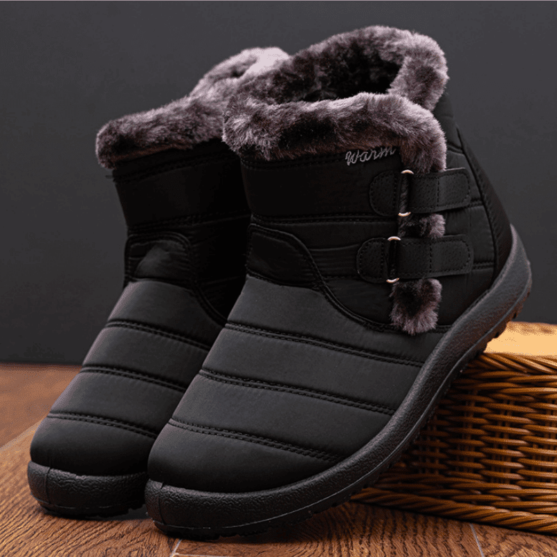 Wasserdichte Damen Schneestiefel Winterschuhe mit warmem Plüsch Fleece gefüttert Ankle Booties