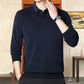 [Geschenk für Männer] Herren Plüsch Warm Fake 2-Teiliges Strickhemd