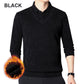 [Geschenk für Männer] Herren Plüsch Warm Fake 2-Teiliges Strickhemd