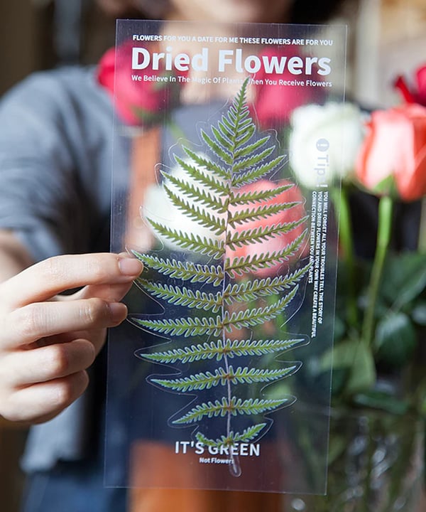 Großformatige getrocknete Blumen Aufkleber Set