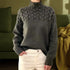 Damen-Rollkragenpullover mit Strickmuster