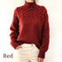 Damen-Rollkragenpullover mit Strickmuster