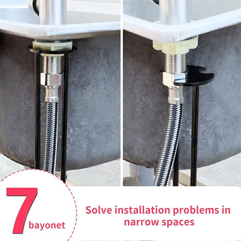 Multifunktionaler Spülbeckenschlüssel, universeller Doppelschlüssel, Reparaturwerkzeug für Badezimmerarmaturen🔧